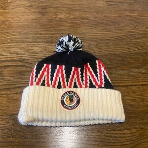 Chicago Blackhawks NHL Winter Classic 2009 Reebok Cuffed Pom Knit Hockey Hat